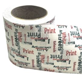 Microfaser Bezugsstoff Breite ca 11,5 cm 0,7 mm Newspaper  R