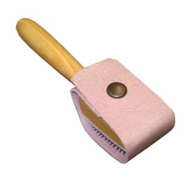 Joti Aufraubürste mit Lederetui pink