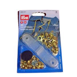 Prym Ösen 542 411 Rostfr. 5 mm VE = 40 St. Messing