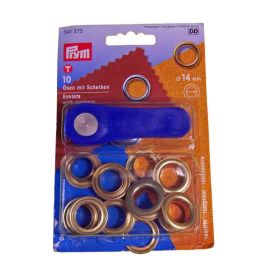 Prym Ösen 541 373 Rostfr. 14 mm VE = 10 St. Messing