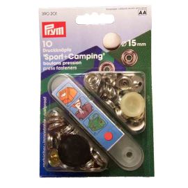 Prym Druckkn. 390 201 silber, Karte á 10 St.