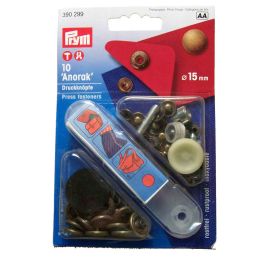 Prym Druckkn. 390 299 altmessing, Karte á 10 St.