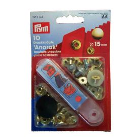 Prym Druckkn. 390 314 gold, Karte á 10 St.