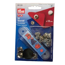 Prym Druckkn. 390 330 silber, 12 mm, Karte á 10 St.