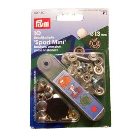 Prym Druckkn. 390 501 silber 13 mm, Karte á 10 St.