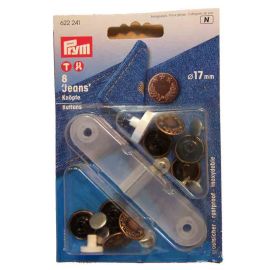Prym Jeans Knöpfe 622 241 altkupfer Karte á 8 St.  17 mm