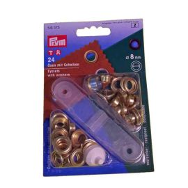 Prym Ösen 541 375 Rostfr. 8 mm VE = 24 St. Messing