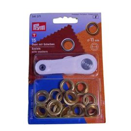 Prym Ösen 541 371 Rostfr. 11 mm VE = 15 St. Messing