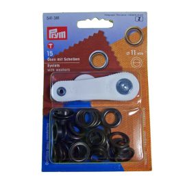 Prym Ösen 541 381 Rostfr. 11 mm VE = 15 St. Brüniert